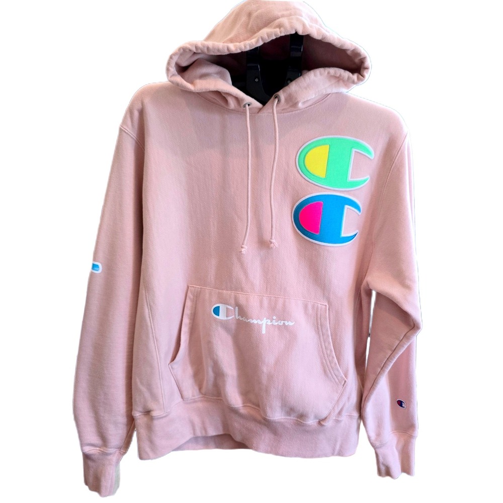 Champion Reverse Weave Hoodie Medium Spiced‎ Pink Limited Release Double C Patch